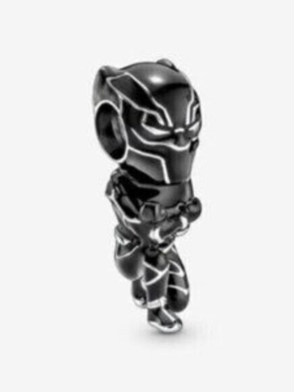 Pandora Black Panther Black Silver Tone Charm